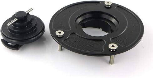Xitomer GSXR Motorcycle 3 ثقوب غطاء خزان الغاز غطاء الوقود CNC CNC Aluminy ، ملاءمة لـ Hayabusa GSX 1300R ، GSX-R 600/750 ، SV 650 ، GSX-S750 ، GSF 1200S ، V-Strom 650/1000 (الأسود 2)) in Saudi Arabia