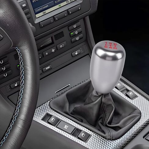 AUCELI Car Gear Shift Knob, 5 Speed Manual Vehicle Gear Stick Shifter Lever Knob with 3 Adapters, Aluminum Alloy Automotive Transmission Shift Knob Accessories, Universal for Most Cars (Black) in Saudi Arabia