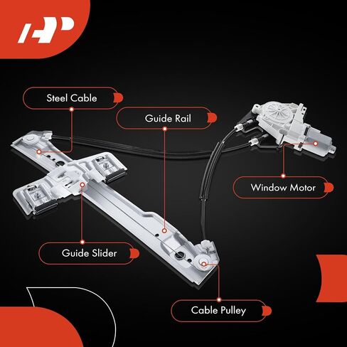 A-Premium Electric Power Window Regulator with Motor Compatible with Ford Fiesta 2011-2019, Front Left Driver Side in Saudi Arabia