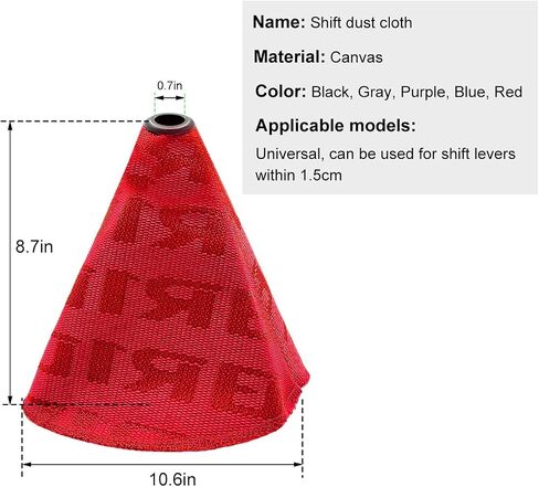 Car Shift Boot Cover, Waterproof Canvas Manual/Automatic Gear Shift Knob Boot Dust Cover, Universal Auto Retainer Stick Gear Shifter Sleeve Decor, Interior Car Accessories (Blue) in Kuwait