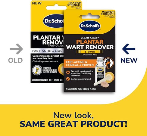 Dr. Scholl's Clear Away Liquid WART Remover // 1/3 fl oz, Clinically Proven, Fast-Acting, Maximum Strength for Common & Plantar Warts, Safe for Children 4+, 20 Treatments in Saudi Arabia