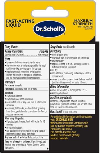 Dr. Scholl's Clear Away Liquid WART Remover // 1/3 fl oz, Clinically Proven, Fast-Acting, Maximum Strength for Common & Plantar Warts, Safe for Children 4+, 20 Treatments in Saudi Arabia
