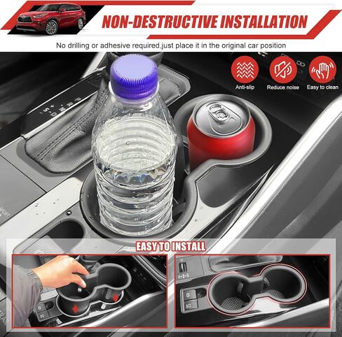 Cup Holder Coaster Fit for 2018-2024 Jeep Wrangler JL JLU 4XE/Gladiator JT Accessories, Cup Holder Mat Pad Inserts Interior Cup Holder Liner for 2024 Jeep Wrangler in Saudi Arabia
