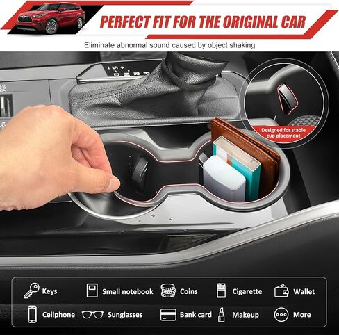 Cup Holder Coaster Fit for 2018-2024 Jeep Wrangler JL JLU 4XE/Gladiator JT Accessories, Cup Holder Mat Pad Inserts Interior Cup Holder Liner for 2024 Jeep Wrangler in Saudi Arabia