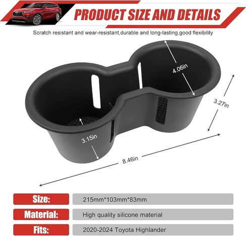 Cup Holder Coaster Fit for 2018-2024 Jeep Wrangler JL JLU 4XE/Gladiator JT Accessories, Cup Holder Mat Pad Inserts Interior Cup Holder Liner for 2024 Jeep Wrangler in Saudi Arabia