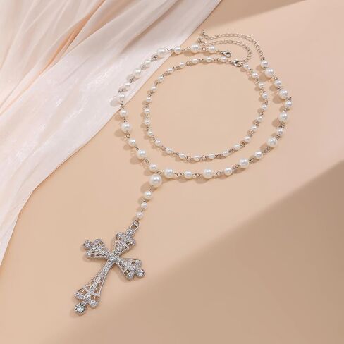 Dainty Necklace for Women, Layered Chain Choker Necklaces Personalized Gold Plated Y Pendant Gifts for Women Porm Pageant Party Anniversary in Saudi Arabia
