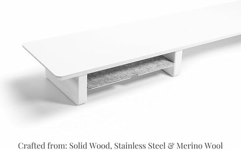 Desk Shelf Setup Cockpit Monitor Stand for Dual Screen Walnut Wood Riser Large Desk Organiser (Full Length | 45.7 Inches) in Saudi Arabia