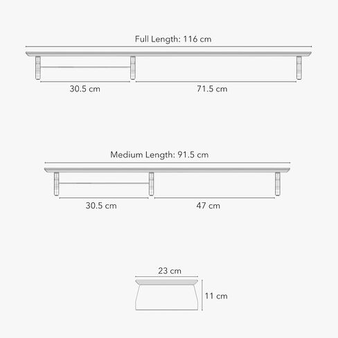 جهاز إعداد الرف المكتبي مراقب Cockpit Stand لشاشة Walnut Wood Riser منظم مكتب كبير (الطول الكامل | 45.7 بوصة) in Kuwait