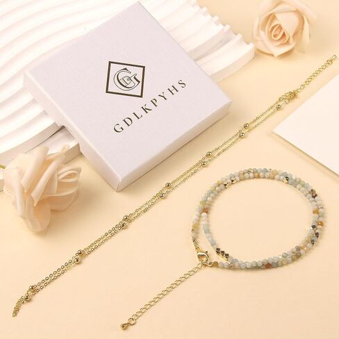 قلادات من الخضروات للنساء - 3 مم مصنوعة يدويًا من الحجر الطبيعي الشفاء من القلادة الكريستالية قلادة ذهبية للنساء للنساء هدايا المجوهر in Kuwait