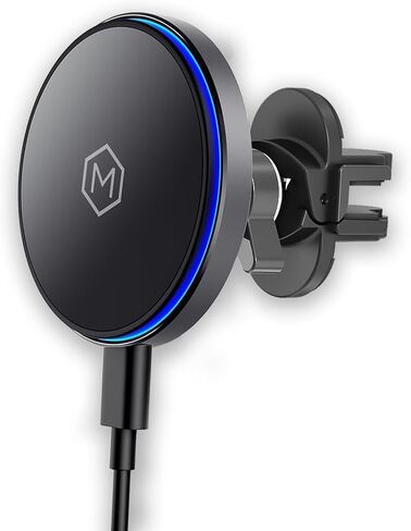 MAG Switch QI2 Wireless Car Charger Slot Slot Slot ، شاحن سريع 15W مع مفتاح تشغيل/إيقاف مدمج لشحن أكثر ذكاءً ، مغناطيس N52 قوي ، متوافق مع iPhone 12-16 in Kuwait