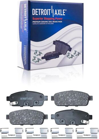 Detroit Axle - Brake Kit for 4-Wheel Disc 2011-2015 Chevrolet Cruze, 2013-2016 Sonic Replacement Drilled & Slotted Brake Rotors and Ceramic Brakes Pads: 10.87" inch Front and 10.59" inch Rear Rotors in Saudi Arabia