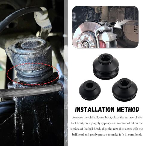 6PCS Car Tie Rod Boot,Rubber Ball Joint Boot Replacement for Avoiding Dust from Entering Ball Joints,Professional Car Accessories Tie Rod End Boots for Auto Steering System in Saudi Arabia