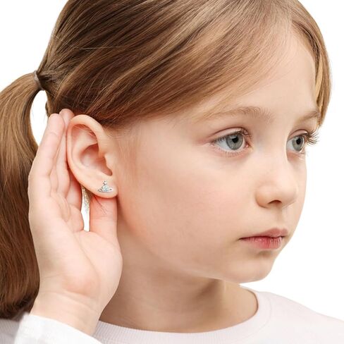20G TINY SATER SATURN STUD أقراط للنساء فضة مطلي بالزركونيا الزركونيا الكوكب الجمالية Y2K قرط صغير الكرة برغي الظهر الأزرار المصغرة الغضروف tragus post dainty المجوهرات الهدايا in Kuwait