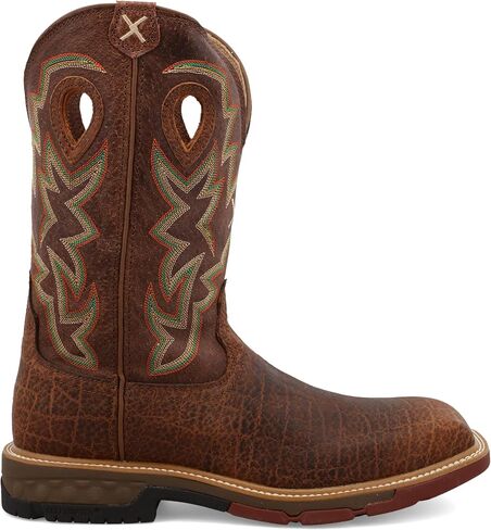 Twisted X Men's 12 "Western Work Boot ، إصبع قدم مربع إصبع القدم مع Cellstretch ، Tan & Tan ، 7 د in Saudi Arabia