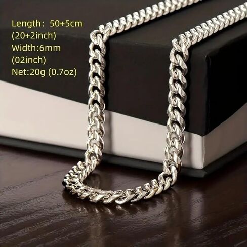 Cuban Link Chain Necklace For Husband, Love You This Much To My Husband Classic Steel Jewelry Gift Birthday Christmas Anniversary Jewelry Gifts for Dad Brother Boyfriend Son in Saudi Arabia