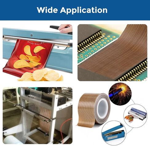 Teflon Fabric Tape, 3/4 Inch 30 Feet PTFE Tape for Vacuum Sealer Machine, Hand Impulse Sealers Insulation PTFE Coated Fiberglass Adhesive Tape Compatible with FoodSaver, Seal A Meal, Weston, Cabella in Kuwait