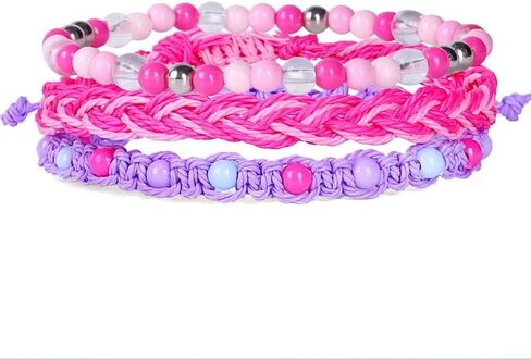 3PC Heishi Surfer Bracelets Friendts for Women - Clay Beaded Stacked Stretch Braid Set Best Friends Hompts Beach Summer Jewelry in Kuwait