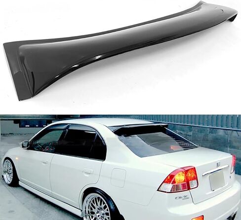 المفسد الخلفي السوداء لصالح 2001 2002 2003 2004 2005 H0NDA Civic 4DR Sedan Acrylic Roof Wings Wing Poundor in Saudi Arabia