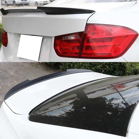 Trunk Spoiler متوافق مع 2012-2020 BMW 3 Series F80 M3 & F30 4DR 4DR Sedan ، V style style غير مصممة المفسد الخلفي Wing Wing Lid Deck Lip بواسطة Ikon Motorsports ، 2013 2014 2015 2015 in Kuwait