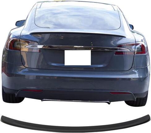 Trunk Spoiler Compatible with 2012-2025 Tesla Model S, Unpainted ABS Rear Spoiler Boot Deck Lid Roof Wing Replacement by IKON MOTORSPORTS, 2013 2014 2015 2016 in Saudi Arabia
