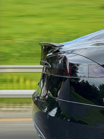 Trunk Spoiler Compatible with 2012-2025 Tesla Model S, Unpainted ABS Rear Spoiler Boot Deck Lid Roof Wing Replacement by IKON MOTORSPORTS, 2013 2014 2015 2016 in Saudi Arabia
