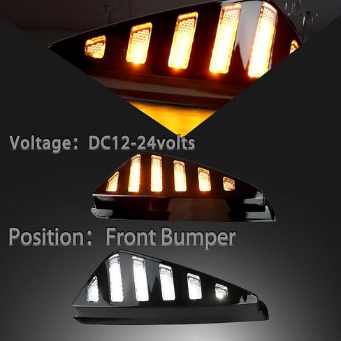 LED Front Bumper Fog light DRL Amber Sequential Turn Signal Lamp Feature Kit for Nissan Sentra 2024 2025 S SV SR Replacement Front Bumper Trim Accessories in Saudi Arabia