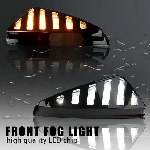 LED Front Bumper Fog light DRL Amber Sequential Turn Signal Lamp Feature Kit for Nissan Sentra 2024 2025 S SV SR Replacement Front Bumper Trim Accessories in Saudi Arabia