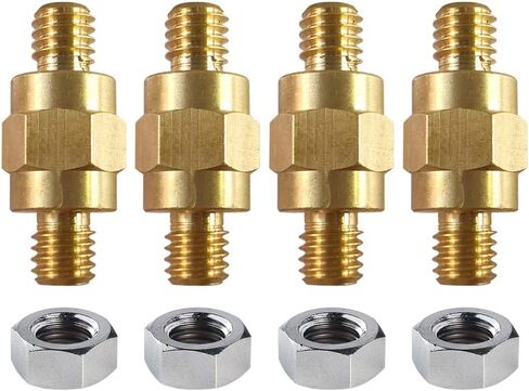 3/8"-16 Brass Stud Side Post Battery Terminal Bolt, Ampper Standard Battery Side Post Extender Stud Compatible with GM Post, Pack of 2 in Kuwait