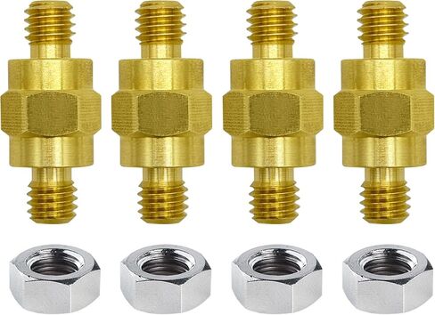 3/8"-16 Brass Stud Side Post Battery Terminal Bolt, Ampper Standard Battery Side Post Extender Stud Compatible with GM Post, Pack of 2 in Kuwait