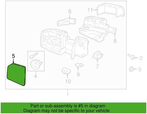 Passenger Side Mirror Glass Assembly With Plastic Backing Plate Heated Compatible with 2015-2020 Ford F150, 2017-2022 F250, 2017-2019 F350 (Blind Spot Detection System) BSD in Saudi Arabia