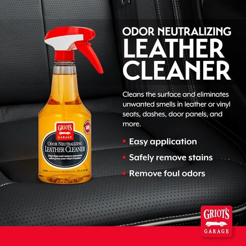 Griot's Garage 10972 Odor Neutralizing Leather Cleaner Gallon – Cleans Leather & Vinyl Seats, Dashboards, Door Panels & More While Removing Odors. Safe On Analine & Pigmented Leather in Saudi Arabia