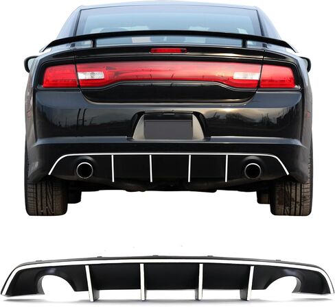 Diffuser المصد الخلفي متوافق مع 2012-2014 Dodge Charger SRT8 ، V2 Style PP Splitter SPOILER VALANCE DIFFUSER CIT in Kuwait