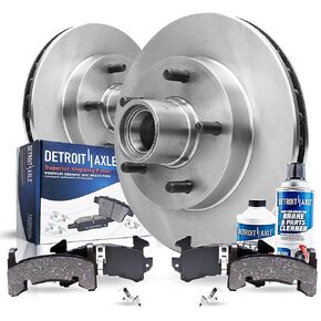 Detroit Axle - Front Brake Kit for 2WD Chevrolet S10 Blazer GMC Sonoma Jimmy Isuzu Hombre 4-Wheel ABS Brake Rotors Ceramic Brakes Pads Replacement in Saudi Arabia