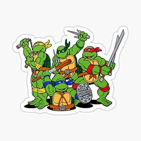 Turtle Ninja Sticker - Graphic for Auto, Wall, Laptop, Cell, Truck - Windows, Cars, Trucks in Saudi Arabia