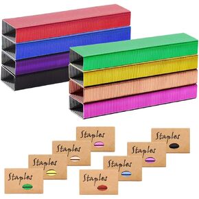 دبابيس NatSumeBasics الملونة باللون الذهبي الوردي 3000 26/6 دبابيس قياسية قابلة لإعادة التعبئة للدباسة المكتبية، 1000 في كل عبوة، إجمالي 3 عبوات من الدبابيس (ذهبي وردي) in Kuwait