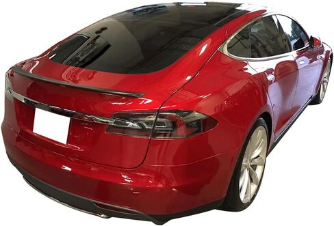 Trunk Spoiler Compatible with 2012-2025 Tesla Model S, Unpainted ABS Rear Spoiler Boot Deck Lid Roof Wing Replacement by IKON MOTORSPORTS, 2013 2014 2015 2016 in Saudi Arabia