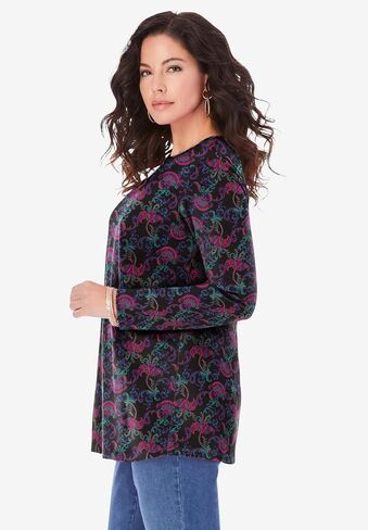 Roaman's Women's Plus Size Ultimate Long Sleeve Crewneck Tee in Saudi Arabia
