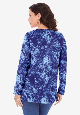 Roaman's Women's Plus Size Ultimate Long Sleeve Crewneck Tee in Saudi Arabia