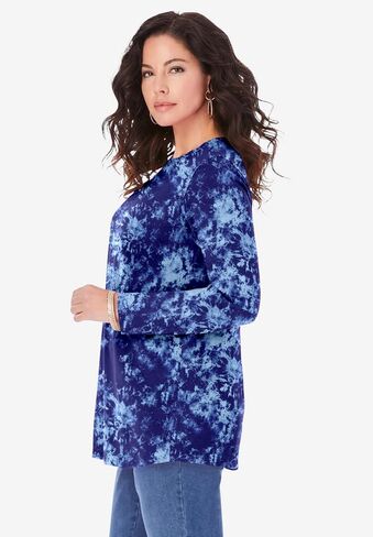 Roaman's Women's Plus Size Ultimate Long Sleeve Crewneck Tee in Saudi Arabia