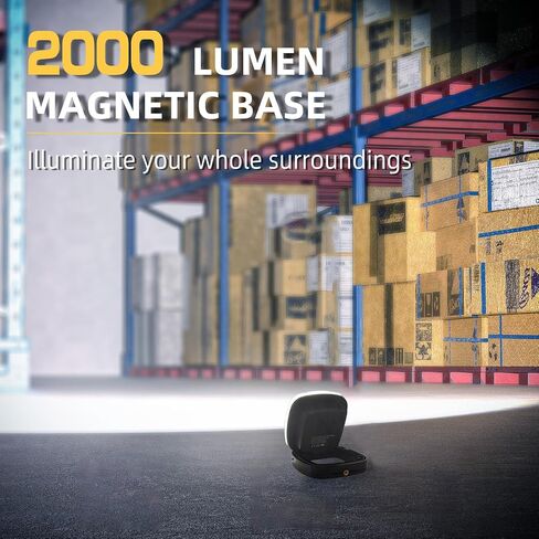 مصابيح عمل LED 2000 LM قابلة لإعادة الشحن، بنك طاقة 10,000 مللي أمبير في الساعة، ميكانيكي ضوء عمل مغناطيسي، IPX5 مقاوم للماء، 7 أوضاع إضاءة، أضواء عمل محمولة لإصلاح السيارات، مصباح يدوي، التخييم، الصيد، الإعصار in Kuwait