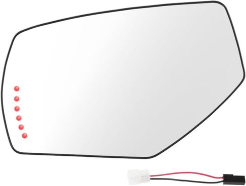 Senzeal Side Side Side Glass Dhated Mirror مع ضوء الإشارة للدوران لـ GMC Sierra 1500 2500HD 3500HD 2015-2017 CHEVY SILVERADO 3500HD 2500HD 1500 2014-2017 استبدال 22753637 GM1324146 (الجانب الأيسر) in Saudi Arabia