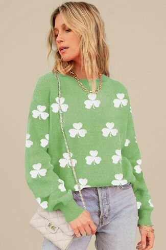 Women's Bright Pink Fuzzy Valentine Hearts Drop Shoulder Sweater Casual Heart-Shaped Long Sleeve Pullover Tops in Saudi Arabia