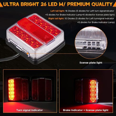 Wireless Trailer Lights, USB-C Magnetic Wireless Tow Light with Retroreflectors, Adjustable, Rechargeable Towing Light Kit with Powerful Suction Base for Trucks, Boat, RV, Vehicle, Caravan in Saudi Arabia