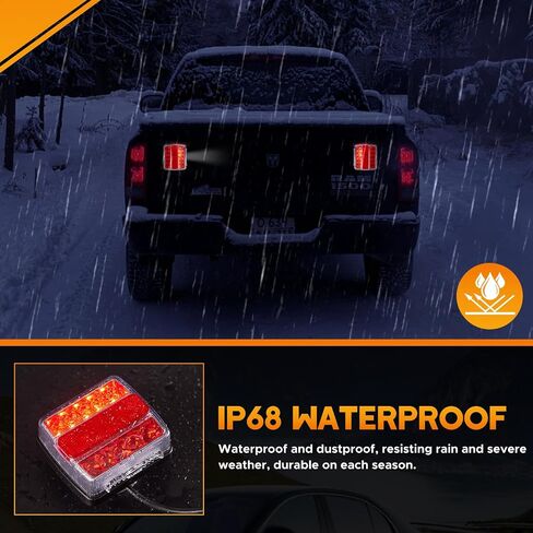 Wireless Trailer Lights, USB-C Magnetic Wireless Tow Light with Retroreflectors, Adjustable, Rechargeable Towing Light Kit with Powerful Suction Base for Trucks, Boat, RV, Vehicle, Caravan in Saudi Arabia