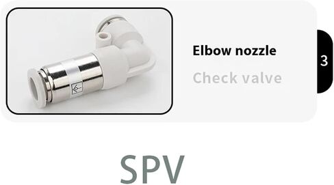 1PCS Air Fitting One-Way Check Valve SPU Straight SPV Elbow Pneumatic Hose Union(SPU-4) in Saudi Arabia