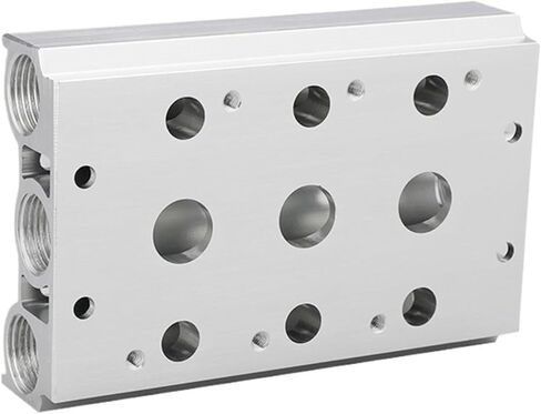 1PCS Manifold Base for Air Solenoid Valve 300M Series 4v300/310/320/330(300-2F) in Saudi Arabia