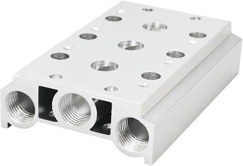 1PCS Manifold Base for Air Solenoid Valve 300M Series 4v300/310/320/330(300-2F) in Saudi Arabia