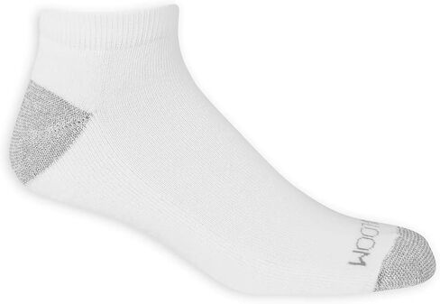 Fruit of the Loom Men's Dual Defense Low Cut Socks 12-Pair Pack, White in Saudi Arabia