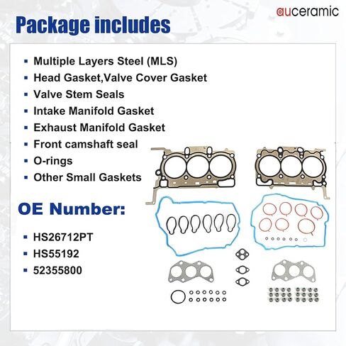 HS26712PT Cylinder Head Gasket Set Fit for 2010-2019 Subaru Legacy Outback 2008-2014 Subaru Tribeca 3.6L DOHC ENG Code EZ36D HS55192 in Saudi Arabia