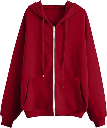 Hoodies for Women 2025 Fall Winter Fashion Zip Up Hooded Sweatshirts Oversized Long Sleeve Casual Comfy Y2k Jacket in Saudi Arabia
